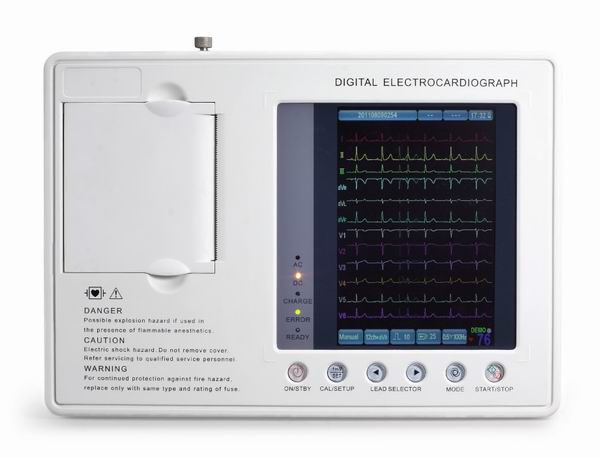 SE- 3C Electrocardiógrafo digital de pantalla de color de tres canales